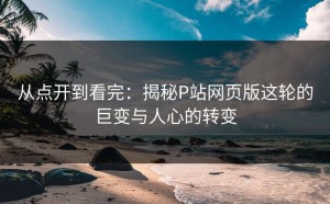 从点开到看完：揭秘P站网页版这轮的巨变与人心的转变