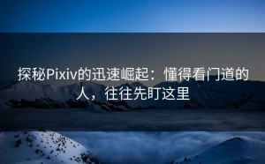 探秘Pixiv的迅速崛起：懂得看门道的人，往往先盯这里